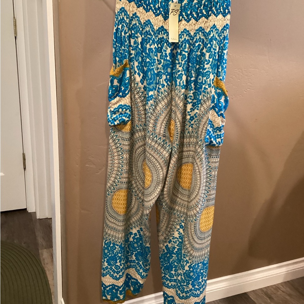 Patterned Wide Leg pants